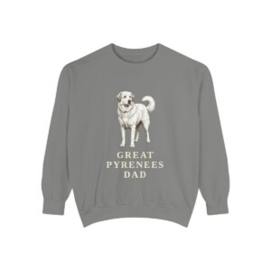 Great Pyrenees Dad Sweatshirt, Grey, front view