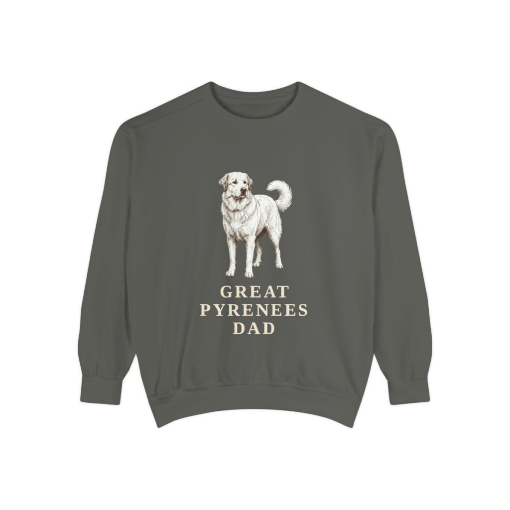 Great Pyrenees Dad Sweatshirt, Pepper, front view