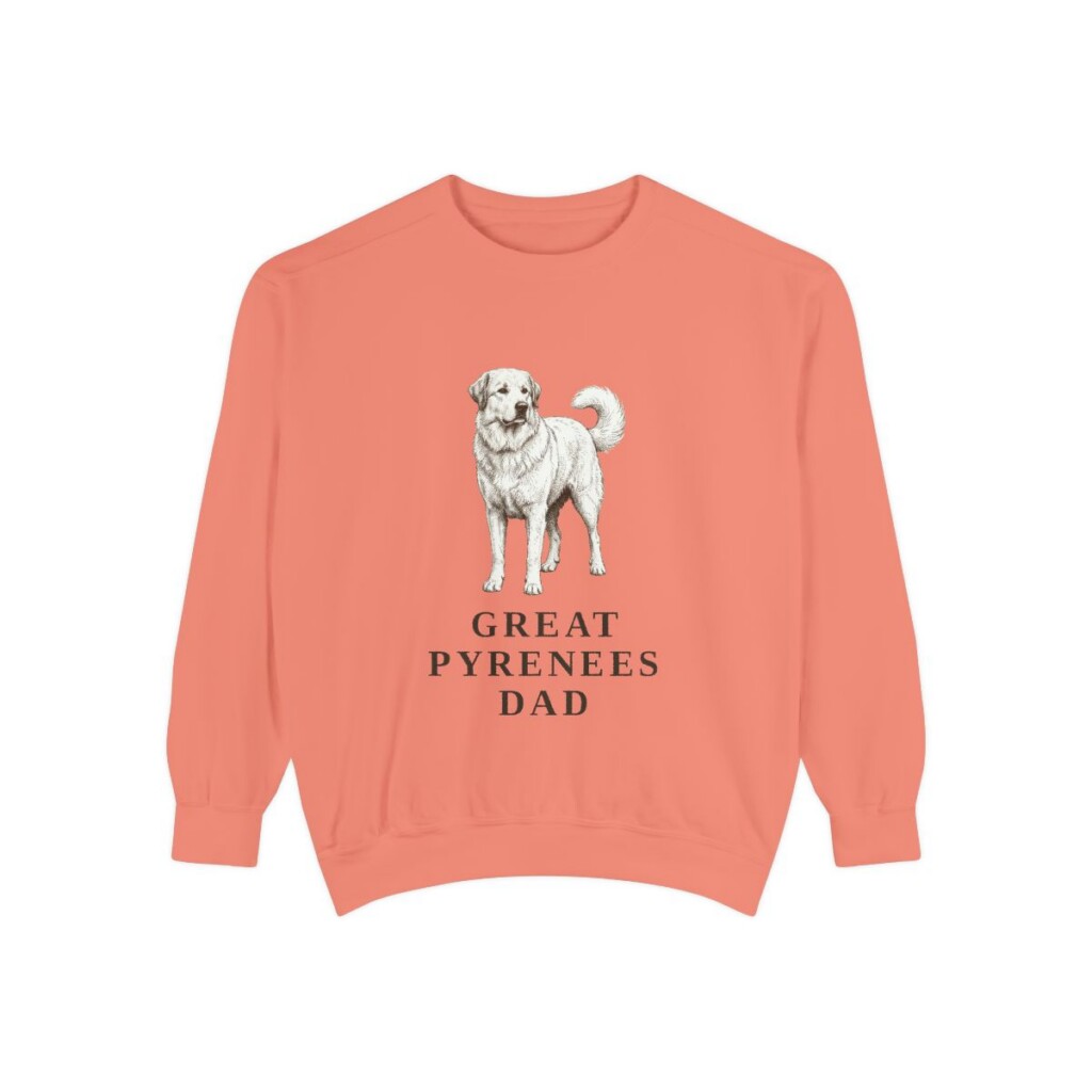Great Pyrenees Dad Sweatshirt, Terracotta, front view