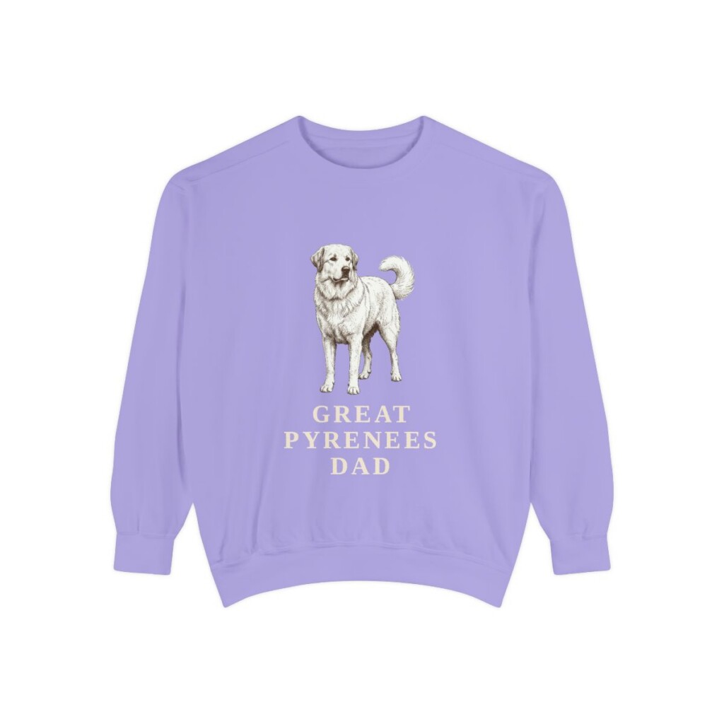 Great Pyrenees Dad Sweatshirt, Violet, front view