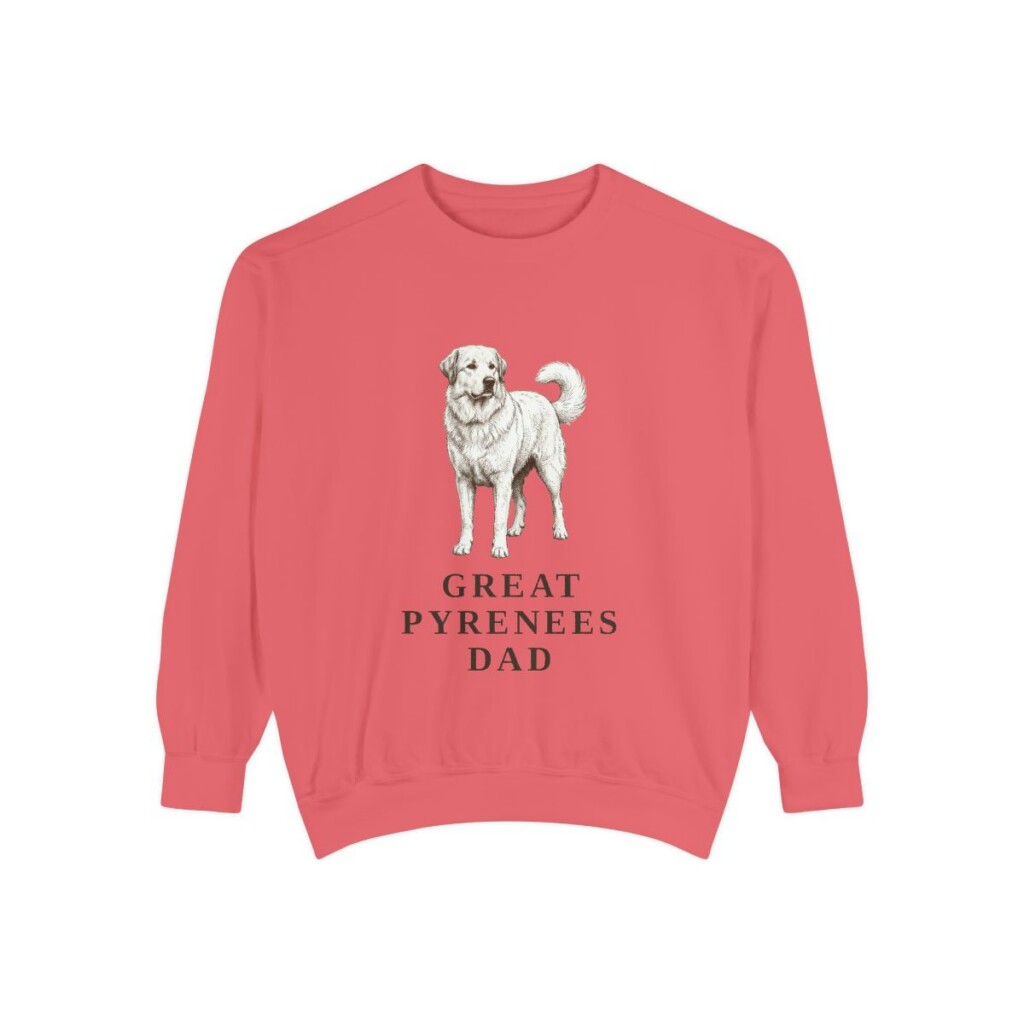 Great Pyrenees Dad Sweatshirt, Watermelon, front view