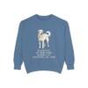great-pyrenees-sweatshirt-humor-blue-jean Great Pyrenees Humor Sweatshirt, Blue Jean, front view