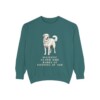 great-pyrenees-sweatshirt-humor-blue-spruce Great Pyrenees Humor Sweatshirt, Blue Spruce, front view