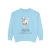 great-pyrenees-sweatshirt-humor-chambray Great Pyrenees Humor Sweatshirt, Chambray, front view