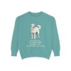 great-pyrenees-sweatshirt-humor-seafoam Great Pyrenees Humor Sweatshirt, Seafoam, front view