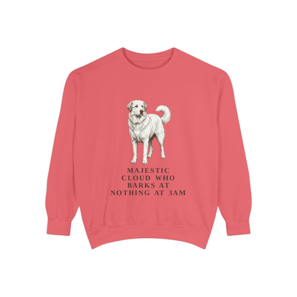 great-pyrenees-sweatshirt-humor-watermelon Great Pyrenees Humor Sweatshirt, Watermelon, front view