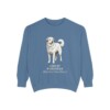 Great Pyrenees Latin Sweatshirt, Blue Jean, front view