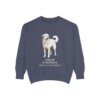 Great Pyrenees Latin Sweatshirt, Denim, front view