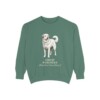 Great Pyrenees Latin Sweatshirt, Light Green, front view
