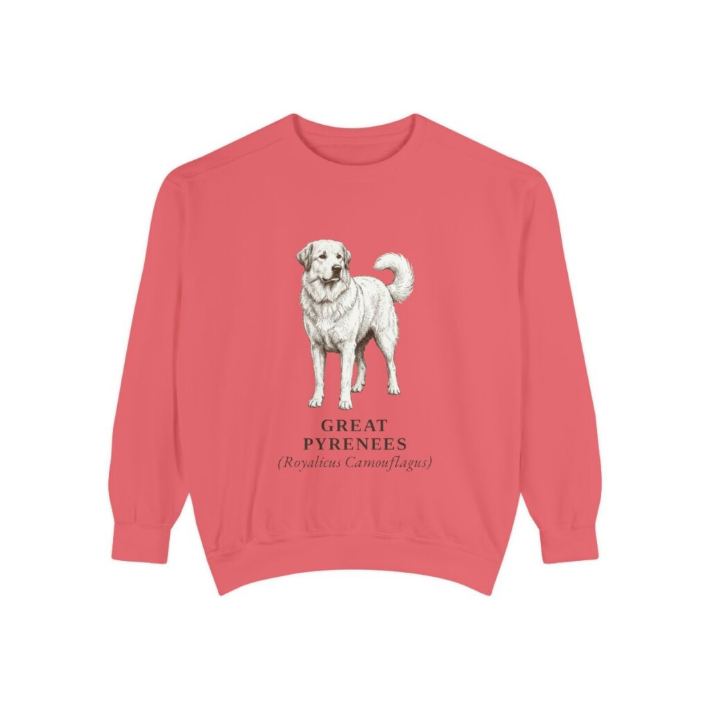 Great Pyrenees Latin Sweatshirt, Watermelon, front view