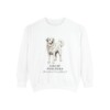 Great Pyrenees Latin Sweatshirt, White, front view