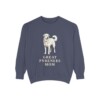 great-pyrenees-sweatshirt-mom-denim Great Pyrenees Mom Sweatshirt, Denim, front view