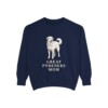 great-pyrenees-sweatshirt-mom-true-navy Great Pyrenees Mom Sweatshirt, True Navy, front view
