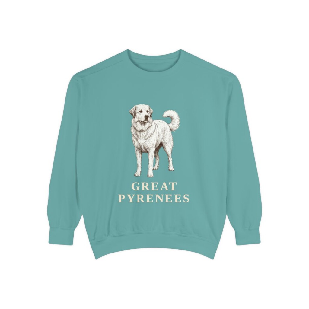 Great Pyrenees Sweatshirt, Seafoam, front view