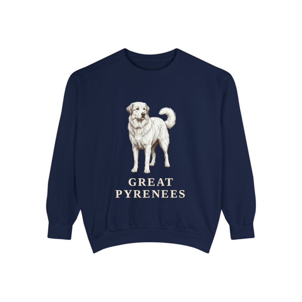 Great Pyrenees Sweatshirt, True Navy, front view
