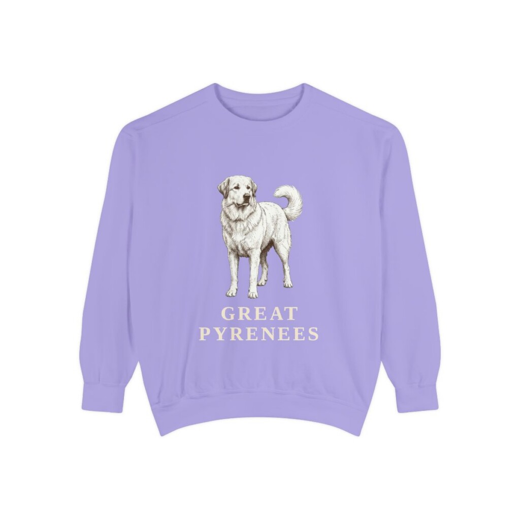 Great Pyrenees Sweatshirt, Violet, front view
