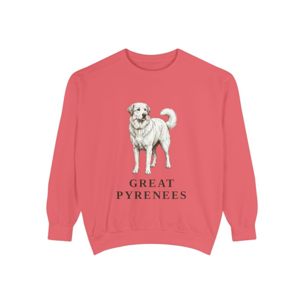 Great Pyrenees Sweatshirt, Watermelon, front view