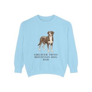 Greater Swiss Mountain Dog Dad Sweatshirt, Chambray, front view