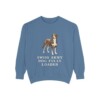 Greater Swiss Mountain Dog Humor Sweatshirt, Blue Jean, front view