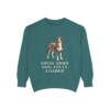 Greater Swiss Mountain Dog Humor Sweatshirt, Blue Spruce, front view