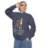 Greater Swiss Mountain Dog Humor Sweatshirt, Denim, person 2 context