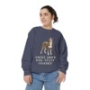 Greater Swiss Mountain Dog Humor Sweatshirt, Denim, person 2 front