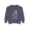 Greater Swiss Mountain Dog Latin Sweatshirt, Denim, front view