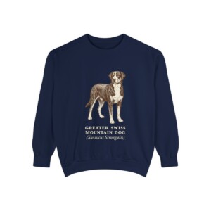 Greater Swiss Mountain Dog Latin Sweatshirt, True Navy, front view