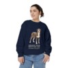 Greater Swiss Mountain Dog Latin Sweatshirt, True Navy, person 2 front