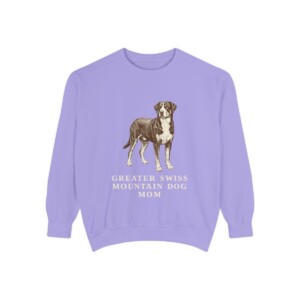 Greater Swiss Mountain Dog Mom Sweatshirt, Violet, front view