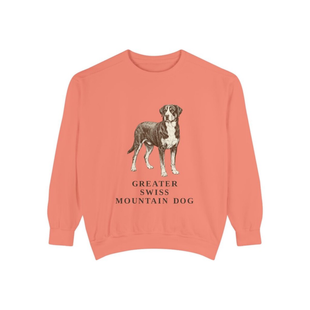 greater-swiss-mountain-dog-sweatshirt-terracotta Greater Swiss Mountain Dog Sweatshirt, Terracotta, front view