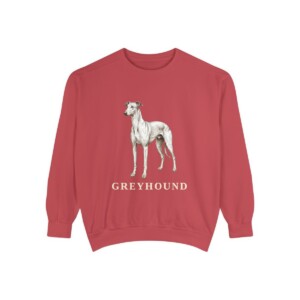 Greyhound Sweatshirt, Crimson, front view