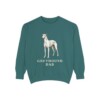 Greyhound Dad Sweatshirt, Blue Spruce, front view
