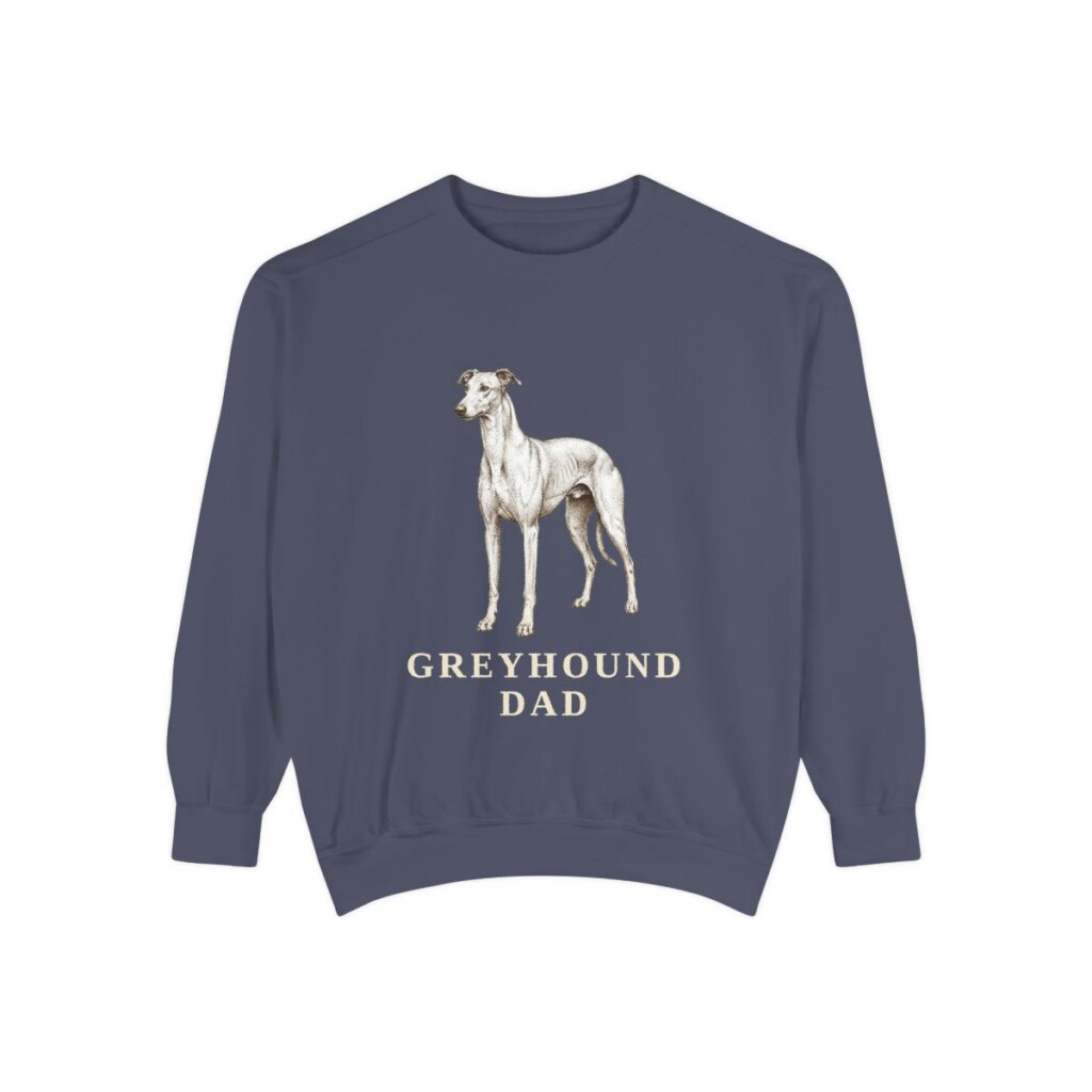Greyhound Dad Sweatshirt, Denim, front view