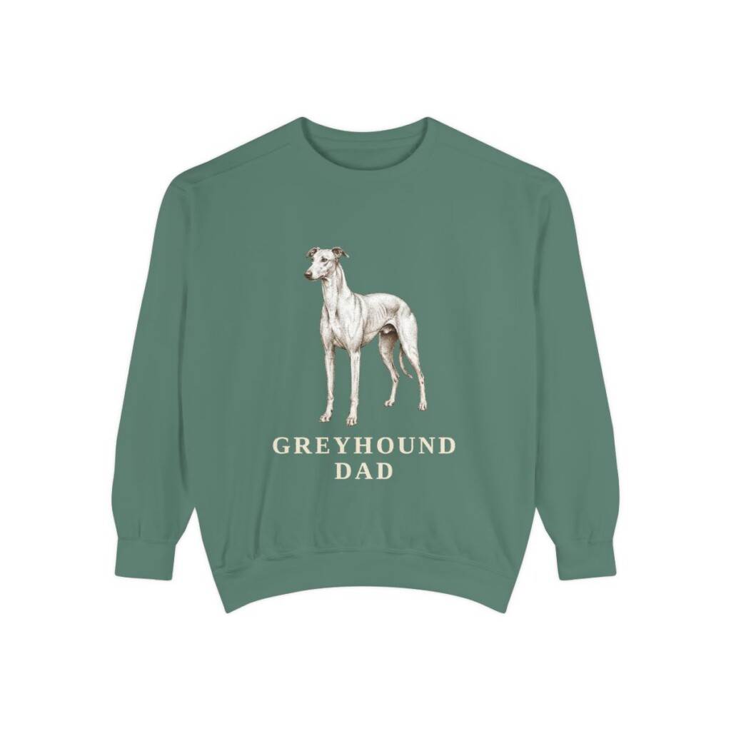 Greyhound Dad Sweatshirt, Light Green, front view