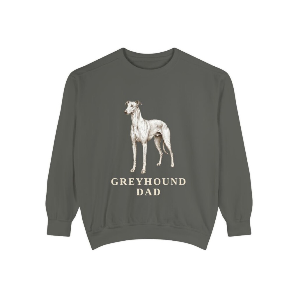 Greyhound Dad Sweatshirt, Pepper, front view