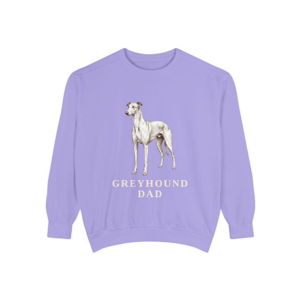 Greyhound Dad Sweatshirt, Violet, front view