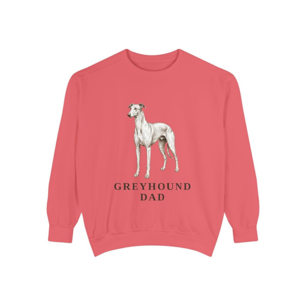 Greyhound Dad Sweatshirt, Watermelon, front view