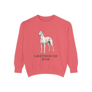 Greyhound Dad Sweatshirt, Watermelon, front view