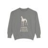 Greyhound Humor Sweatshirt, Grey, front view