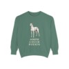 Greyhound Humor Sweatshirt, Light Green, front view
