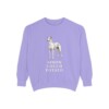 Greyhound Humor Sweatshirt, Violet, front view