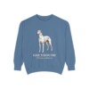 Greyhound Latin Sweatshirt, Blue Jean, front view