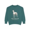 Greyhound Latin Sweatshirt, Blue Spruce, front view