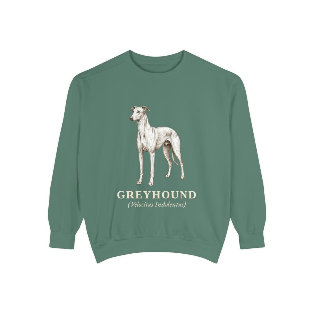 Greyhound Latin Sweatshirt, Light Green, front view