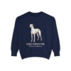 Greyhound Latin Sweatshirt, True Navy, front view