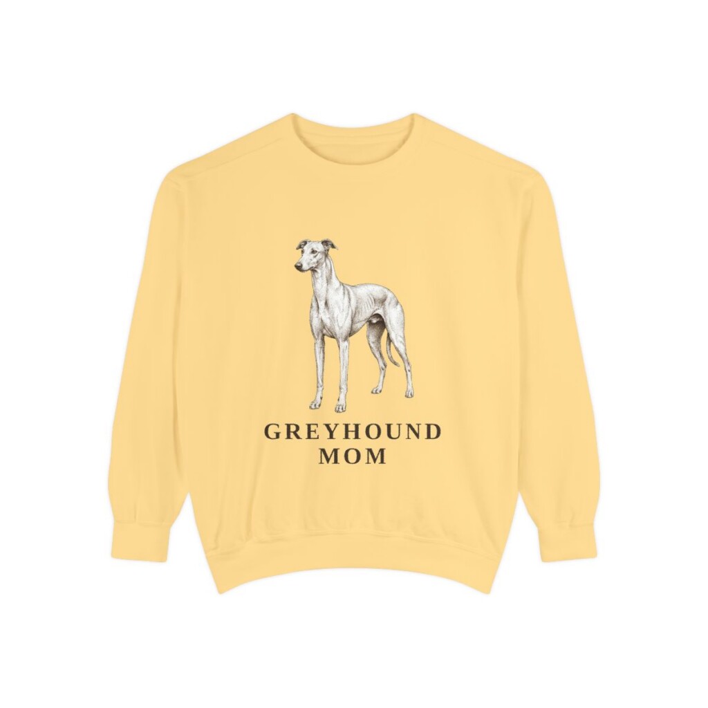 Greyhound Mom Sweatshirt, Butter, front view