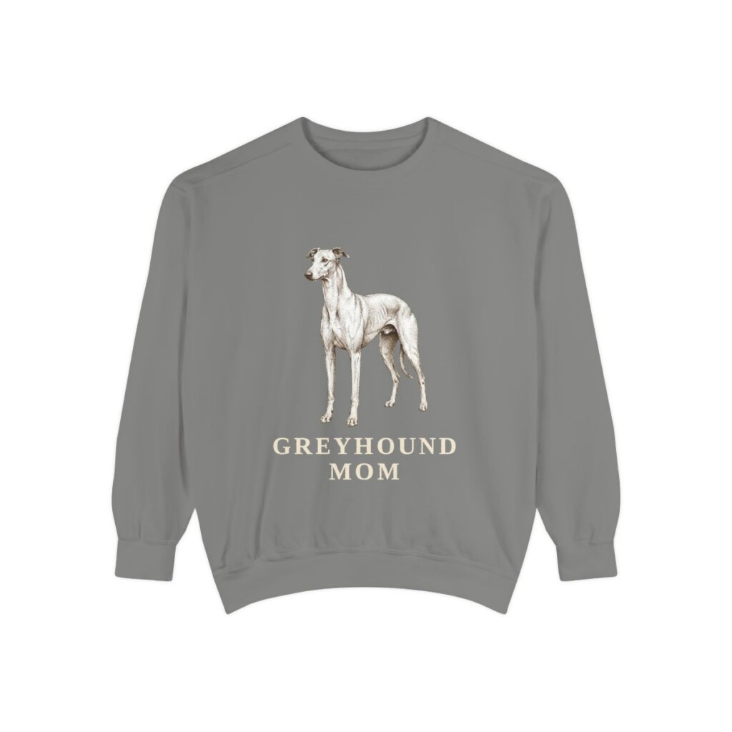 Greyhound Mom Sweatshirt, Grey, front view