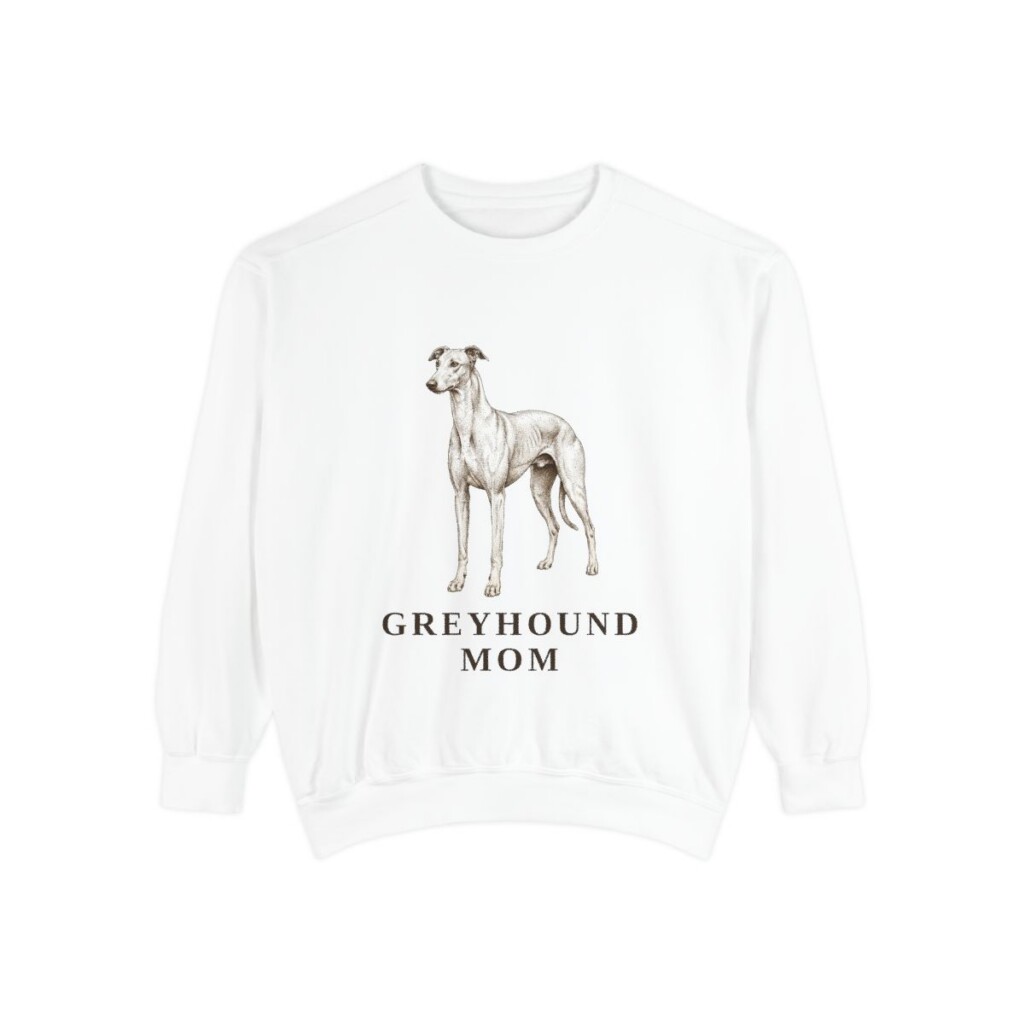 Greyhound Mom Sweatshirt, White, front view