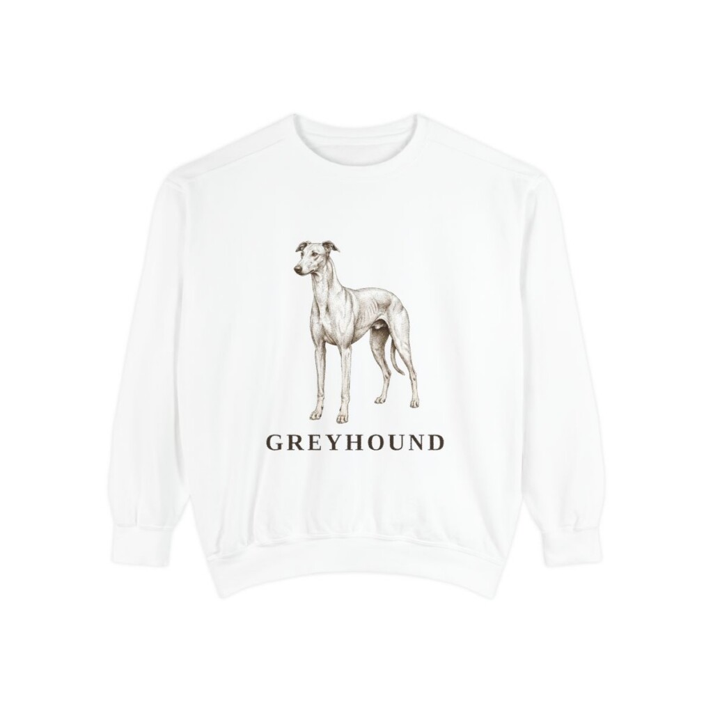 Greyhound Sweatshirt, White, front view